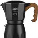 Bincoo Stovetop Espresso Maker, 4 Cups Moka Pot,Aluminum Espresso Coffee Pot Coffee Maker for Camping Travel (Black)