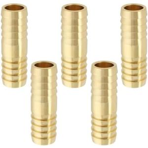 LTWFITTING Brass Barb Splicer Mender 1/2-Inch ID Hose Fitting for Vehicle Fuel System Heater System (Pack of 5),Set of 2