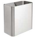 mDesign Small Metal 2.4 Gallon/9 Liter Trash Can Wastebasket Garbage Bin for Bathroom, Slim Rubbish Waste Bin Trashcans - Mirri Collection - Brushed Chrome