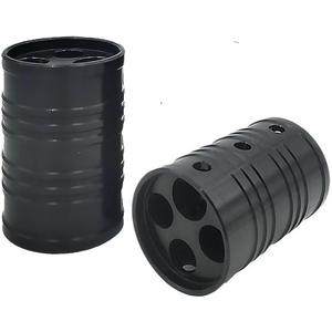 1 Pair Aluminum Round Pedal Extensions for Go-Kart & Kart Racer Essential Parts Accessories (Black)