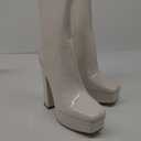 GUESS Womens Byra Zipper Square Toe Block Heels, 7.5