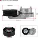 38382 Drive Belt Tensioner Pulley and Serpentine Belt Assembly Kit Fit for Dodge Ram 1500/2500/3500 5.7L V8 2003-2008 Replace # 53032130AA 53032130AC 38058 7PK2570