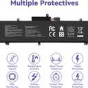 C41N1837 Laptop Battery for ASUS ROG Zephyrus G15 GA501I GA502 GA502D GA502DU GA502GU GA502IV GU502 GU502DU GX502GW GX532GV GU532GW GU502LU GU502LW GU502LV GX502LXS GX502GV GX502GW 0B200-03380100