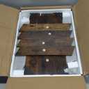Set of 2 Side Table with Side Guard Rails & Anti-Slip Pads, 3 Tier Narrow End Table for Small Spaces, Slim Nightstand with Storage Shelves for Bedroom, Living Room, Rustic Brown