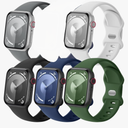 5 Pack Sport Band Compatible with Apple Watch Band 46mm 44mm 45mm 40mm 42mm 38mm 41mm 49mm Men Women, Soft Silicone Waterproof Strap for iWatch Band Series 11 10 9 8 7 6 5 4 3 2 1 SE Ultra
