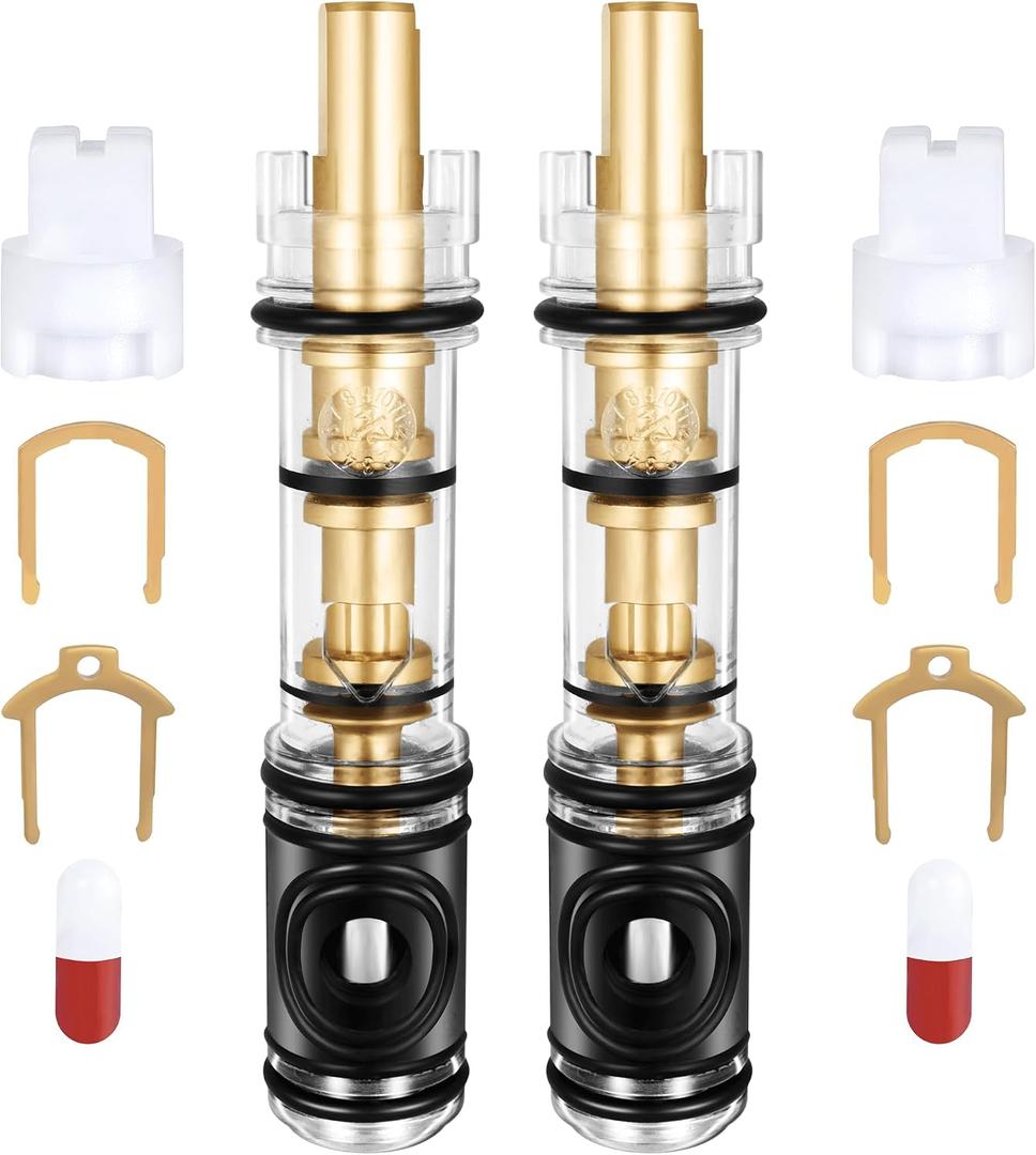 2 Pack 1225 Replacement Cartridge Compatible with Moen Single Handle Faucet/Showers, Dual Seal 1225/1225B Shower Cartridge Replacement Fits Bathroom Shower and Kitchen Sink Faucet Cartridge