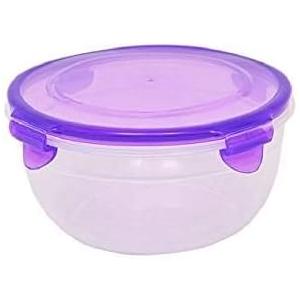 Sure Fresh Round Plastic Storage Bowls with Clip-Lock Lids, 51 oz.