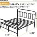 Vengarus Metal Bed Frame,Queen Size Bed Frame with Headboard,Structurally Stable, Heavy Duty Steel Slat Supported,Under Bed Storage,No Box Spring Needed,14 Inch,Black