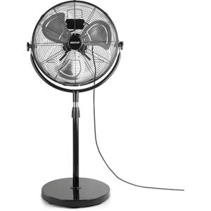 BEESTAR 20 Inch Heavy Duty High Velocity Pedestal Fan,Industrial Standing Fan with Adjustable Height and Tilt,3-Speed,Metal Fan for Industrial, Commercial, Residential, Greenhouse,Black