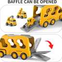 TEMI Construction Truck Boy Toys for 3-5 Year Old Toddlers - Toys for 3 4 5 6 7 Years Old Engineering Transport Vehicle Carrier Truck, Kids Excavator Crane Gifts Toys for Boys and Girls Aged 4-6