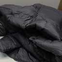 Amazon Essentials womens Lightweight Water-resistant Longer Length Cocoon Puffer Coat (Medium, Black)