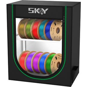 Skouphy 3D Printer Filament Storage Box, 2-Tier Storage Shelves for 3D Printing Business, Studio, Office Workshop -10 Rolls