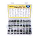 2 x Electrolytic Capacitor Assortment Kit 24 Values 240pcs 0.1uF to 1000uF 10V 16V 25V 50V in-line Aluminum Capacitors Set