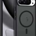 Compatible with Google Pixel 10 Case & Google Pixel 10 Pro Case with Magnetic [Compatible with Mag-Safe] Slim Translucent Matte Phone Cases with Anti-Fingerprint Tech, Black