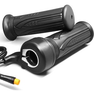 Electric Bike Full Twist Throttle Right Handle Throttle 24V 36V 48V 60V 72V with 3 pin Waterproof/SM Connector for EBike or Folding Electric Scooter (20X-Full-WP)