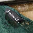 Atnlewhi Women's 3/4 Sleeve V-Neck Formal Evening Bodycon Knee-Length Vintage Lace Dress Elegant Cocktail Dresses
 Large