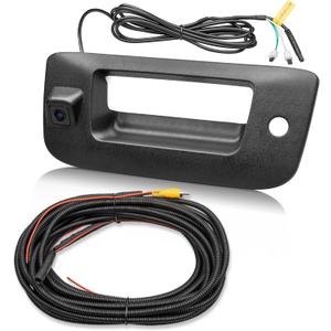 RED WOLF Tailgate Handle Reverse Backup Camera Fit for 2007-2014 Chevrolet Silverado GMC Sierra 1500 2500 HD IP68 Waterproof 150 View Angle Rear View Camera with Key Hole Replaces OE Number 22755305