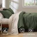 Bedsure Waffle Weave Duvet Cover King Size, Luxury, Soft & Breathable Comforter Cover for All Season, 3 Pieces Wrinkle-Resistant Zipper Bedding with 8 Corner Ties, Olive Green