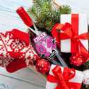 2 x Cheerleader Ornaments - Cheerleader Gifts for Girls, Senior Night Cheerleaders - Cheerleading Christmas Ornament for Girls Teens, Captain Team, Women - Pink White Christmas Ornament 2025