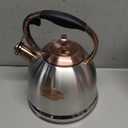 Whistling Stovetop Tea Kettle Food Grade Stainless Steel, Hot Water Fast to Boil for Stove Top-3.0Q (Silver-RW)