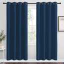 NICETOWN Moroccan Blue Blackout Curtains 78" Long, 55" Wide, 2 Pieces for Office, Dining, Guest Room - Sound Reducing, Heat and Cold Block Panels for Modern Decorative