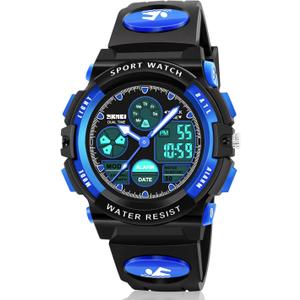 Kids Digital Watches, LED Waterproof Sports Watches for Kids- Best Gifts for Boys (Blue)