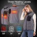 PROSmart Heated Vest Polar Fleece Lightweight Waistcoat with USB Battery Pack for Men and Women (Unisex) (Small, Gray)