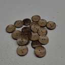 Riceshoot 20 Pcs 2 Inches Coconut Shell Buttons Coconut 2 Holes Button Sewing Buttons for Shirt DIY Crafts Decorations