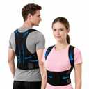 Back Brace Support Posture Corrector for Women & Men Full Back Support for Upper, Mid & Lower Back Pain Relief, Ergonomic 3-in-1 System Improves Posture & Helps with Slouching, Rounded Shoulders, XL (3743 In Waist)
