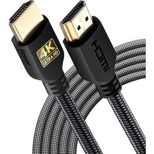 HDMI Cable 4K 10ft UHD 2.0 Nylon Braid Gold Plated Tips Home Theater TV Laptop