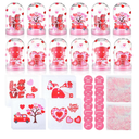 Valentine’s Day Hearts Glitter Globe Craft Kit, Makes 13