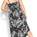 City Chic Women's Plus Size Tamazin Print Dress, Moonlit Palm, 12