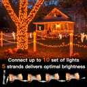 suddus Orange String Lights Outdoor with Remote, 33ft 100 LED Connectable Waterproof Halloween Lights Plug in, Dimmable Clear Wire Fairy Lights for Fall,Thanksgiving, Party, Garden, Porch, Dorm Decor