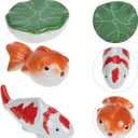 Sewroro 3Pcs Ceramic Ball Fish Tank Float Artificial Aquarium Fishes Aquarium Decor Floating Ornament Ocean Sea Animals for Aquarium Fish Figurines Decors 10x4cm