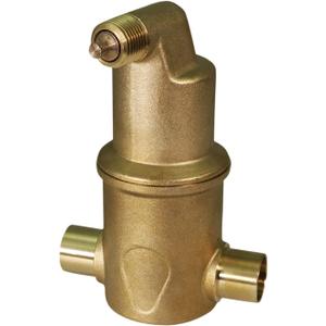 Midline Valve SBW-TQ034T Spiral Air Eliminator Valve for Hydronic Heating Applications; Solid Brass; 3/4 in. SWT Connections