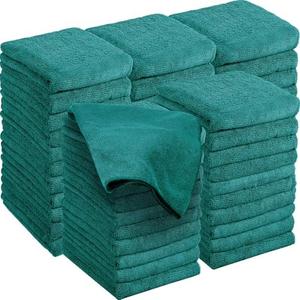 36 Packs of Bleach Proof Towels Microfiber Absorbent Salon Towels Bleach Resistant Salon Hand Towels for Gym, Bath, Spa, Shaving, Shampoo, Home Hair Drying, 16 x 28 Inches (Dark Green)