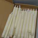 Rossesay 20 Pcs Flameless LED Taper Candles Battery Operated Taper Candles 5 Sizes of 6.5'', 7.7'', 8.8'', 10.0'', 11.2'' Flameless Candlesticks Flickering with 3D Flame for Wedding(Ivory White)