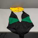 Women's One Piece Caribbean Flag Rasta Body Shaping Monokini Swimsuit Swimwear Bathing Suit (16-18, Black)