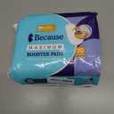 Because Maximum Incontinence Booster Pads, Adult Diaper Doubler Adds 2 Cups of Extra Absorbency, Discreet, Soft Leak Protection for Men & Women, Fits Inside Disposable Underwear, 20 Count