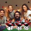 WinnerWhy 12 Sets Casino Theme Party Decorations Casino Night Table Centerpieces Poker Centerpieces for Tables Graduation Party Toppers with Dice Box Poker Cutouts and Sticks for Birthday Prom