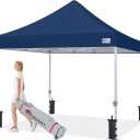 MASTERCANOPY Pop Up Canopy Tent Commercial Grade 10x10 Instant Shelter (Navy Blue)