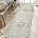 LIVEBOX Washable 2x6 Runner Rug for Bathroom, Non Slip Kitchen Mats for Floor Entryway, Boho Indoor Front Door Mat Low-Pile Runners for Hallways, Farmhouse Rugs for Bath Laundry, Taupe