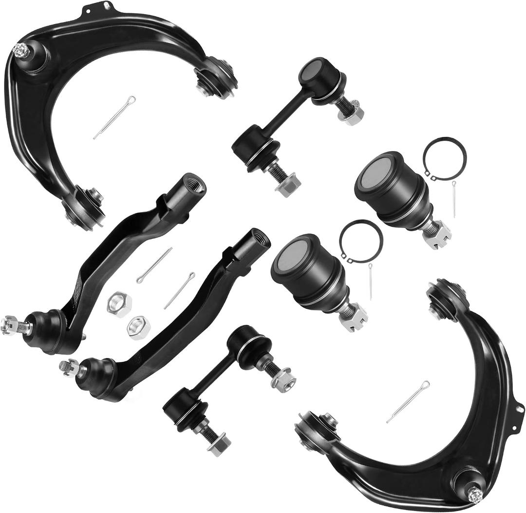 SCITOO 8pcs Front Suspension Kit Upper Control Arm Lower Ball Joints Outer Tie Rods Sway Bars Fit for Honda for Accord 1998 1999 2000 2001 2002 for Acura TL CL 1999-2003 K9643 K90340 K620285