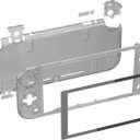 eXtremeRate Clear Black DIY Replacement Shell for Nintendo Switch Lite, NSL Handheld Controller Housing with Screen Protector, Custom Case Cover for Nintendo Switch Lite