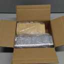 50 Pcs 5 Oz Baking Pans with Clear Lid, 2.5 Inch Kraft Paper Square Cupcake Cups, Mousse Cake Liner, Disposable Container For Oven