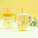 Zak Designs Disney Winnie the Pooh Capri Toddler Tumbler For Travel or At Home, 10oz 2-Pack Durable Plastic Sippy Cups With Handle and Leak-Proof Design are Perfect For Kids (Pooh & Friends)
