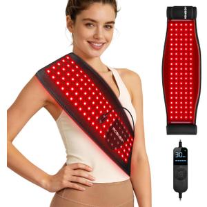 Red Light Therapy Belt for Body Infrared Light Therapy Devices Near Infrared Wrap Pad Timer Remote Control for Back Waist Muscle