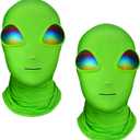Ramede Alien Mask Adult Halloween Cosplay Set 3D Full Face Mask with Glasses Halloween Party Creepy Face Costume Props