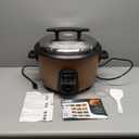Wantjoin Rice cooker Stainless Rice Cooker & Warmer Commercial Rice cooker for party and family(10L capacity for 4.2L rice,42CUPS) Brown