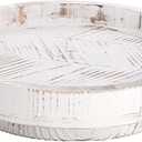 TOPZEA 12" Wood Lazy Susan Turntable Organizer, Farmhouse Cabinet & Countertop Turntable Tray, 360° Rotating Round Kitchen Counter Tray for Spice Jar, Pantry, Dinning Table, Rustic Decor